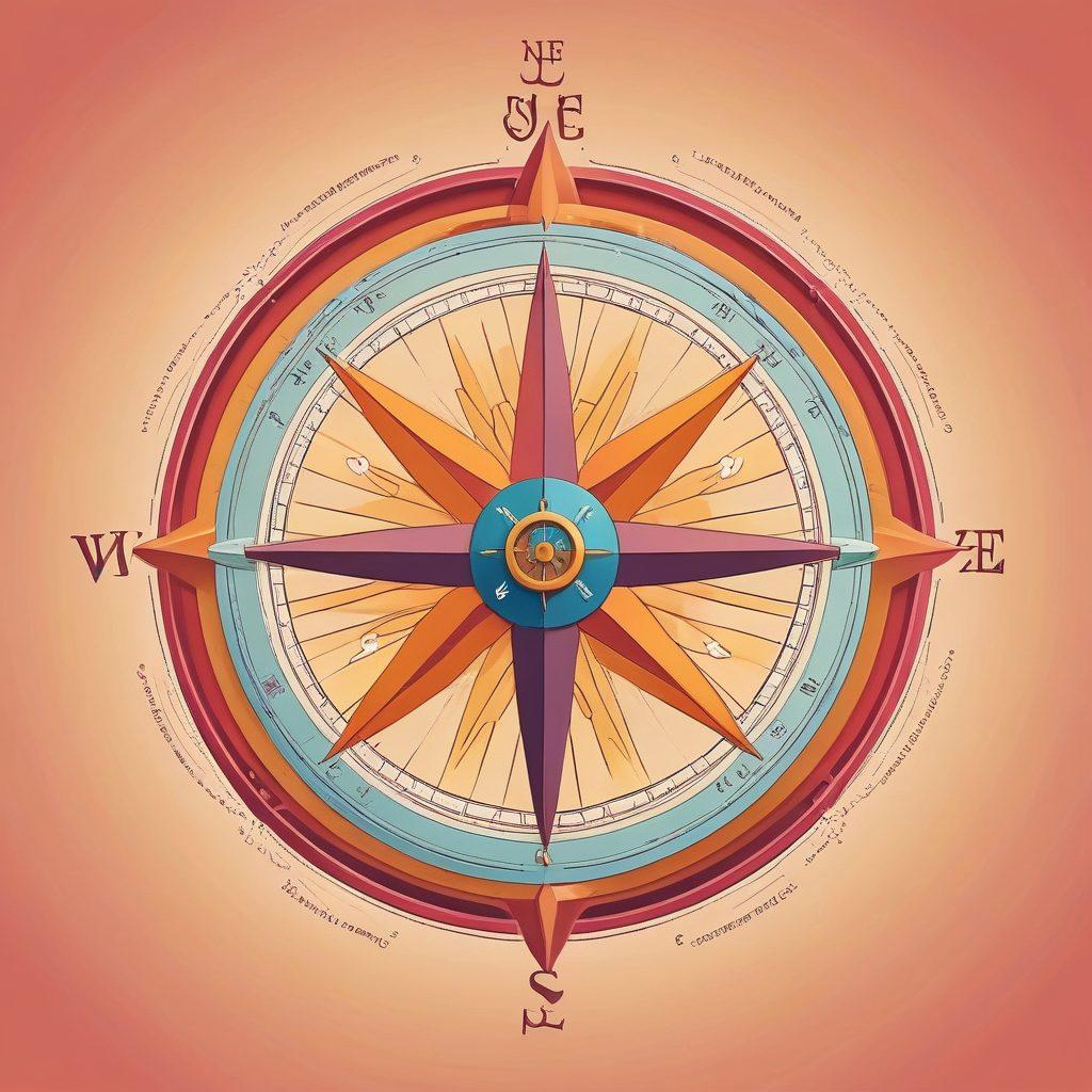 A heart-shaped compass surrounded by diverse couples illustrating different types of relationships, intertwined with subtle imagery representing insurance policies like shields and documents. The background blends warm and cool colors symbolizing love and life, with a soft glow to create an inviting atmosphere. Include floating icons of security and support. bright and colorful. digital illustration. smooth gradients.